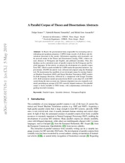 A Parallel Corpus of Theses and Dissertations Abstracts