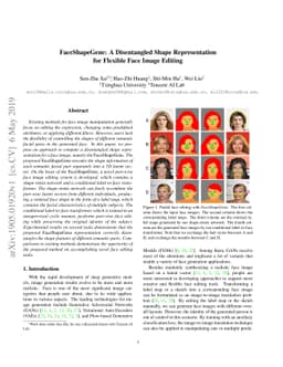FaceShapeGene: A Disentangled Shape Representation for Flexible Face
  Image Editing