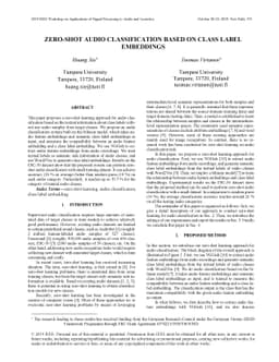 Zero-Shot Audio Classification Based on Class Label Embeddings