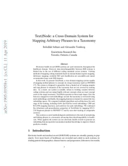 Text2Node: a Cross-Domain System for Mapping Arbitrary Phrases to a
  Taxonomy