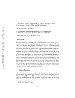A Content-Based Approach to Email Triage Action Prediction: Exploration
  and Evaluation