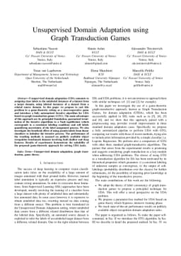 Unsupervised Domain Adaptation using Graph Transduction Games