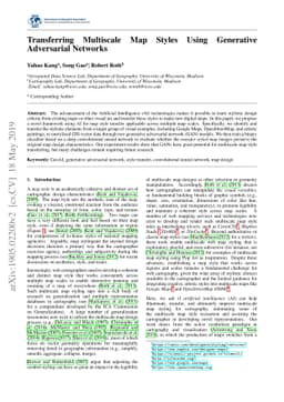 Transferring Multiscale Map Styles Using Generative Adversarial Networks