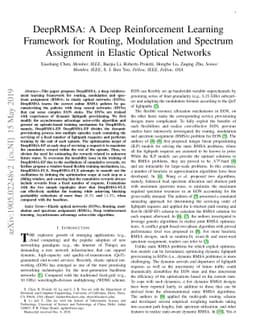 DeepRMSA: A Deep Reinforcement Learning Framework for Routing,
  Modulation and Spectrum Assignment in Elastic Optical Networks
