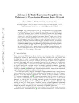 Automatic 4D Facial Expression Recognition via Collaborative
  Cross-domain Dynamic Image Network
