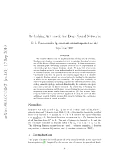 Rethinking Arithmetic for Deep Neural Networks