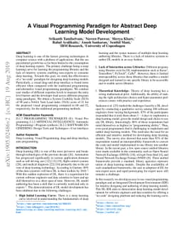 A Visual Programming Paradigm for Abstract Deep Learning Model
  Development