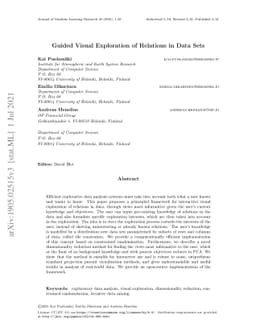 Guided Visual Exploration of Relations in Data Sets