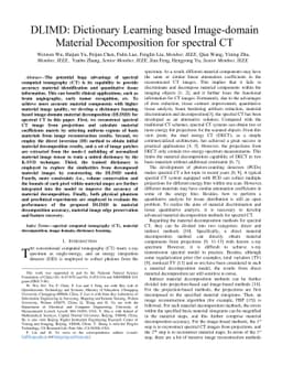 DLIMD: Dictionary Learning based Image-domain Material Decomposition for
  spectral CT