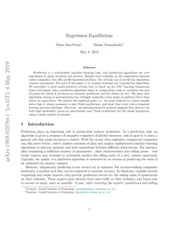 Regression Equilibrium