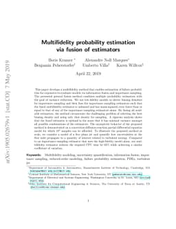 Multifidelity probability estimation via fusion of estimators