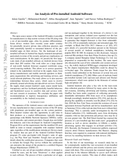 An Analysis of Pre-installed Android Software