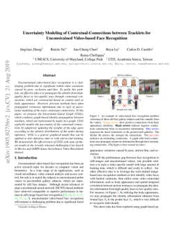 Uncertainty Modeling of Contextual-Connections between Tracklets for
  Unconstrained Video-based Face Recognition