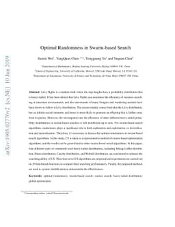 Optimal Randomness in Swarm-Based Search