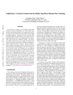 LightTrack: A Generic Framework for Online Top-Down Human Pose Tracking