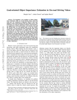 Goal-oriented Object Importance Estimation in On-road Driving Videos
