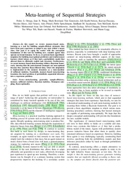 Meta-learning of Sequential Strategies