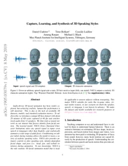 Capture, Learning, and Synthesis of 3D Speaking Styles
