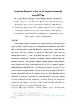 Image-based reconstruction for the impact problems by using DPNNs