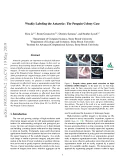 Weakly Labeling the Antarctic: The Penguin Colony Case