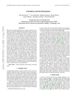 Universal Sound Separation