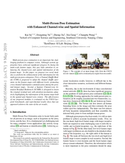 Multi-Person Pose Estimation with Enhanced Channel-wise and Spatial
  Information