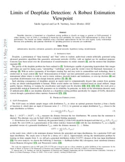 Limits of Deepfake Detection: A Robust Estimation Viewpoint
