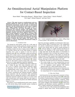 An Omnidirectional Aerial Manipulation Platform for Contact-Based
  Inspection