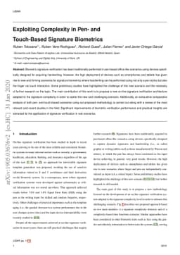 Exploiting Complexity in Pen- and Touch-based Signature Biometrics