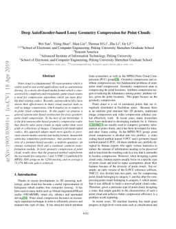 Deep AutoEncoder-based Lossy Geometry Compression for Point Clouds