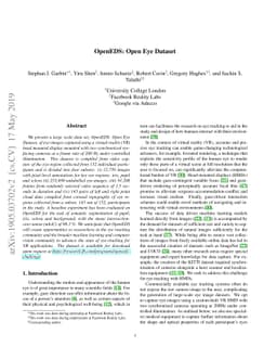 OpenEDS: Open Eye Dataset