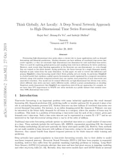 Think Globally, Act Locally: A Deep Neural Network Approach to
  High-Dimensional Time Series Forecasting