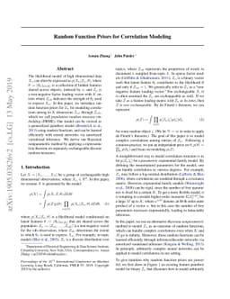 Random Function Priors for Correlation Modeling