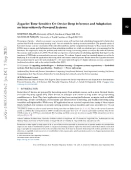 Zygarde: Time-Sensitive On-Device Deep Inference and Adaptation on
  Intermittently-Powered Systems