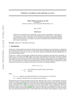 Credit Scoring for Micro-Loans