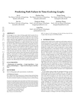 Predicting Path Failure In Time-Evolving Graphs