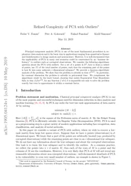 Refined Complexity of PCA with Outliers