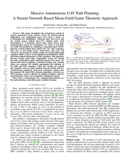 Massive Autonomous UAV Path Planning: A Neural Network Based Mean-Field
  Game Theoretic Approach