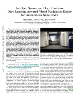 An Open Source and Open Hardware Deep Learning-powered Visual Navigation
  Engine for Autonomous Nano-UAVs