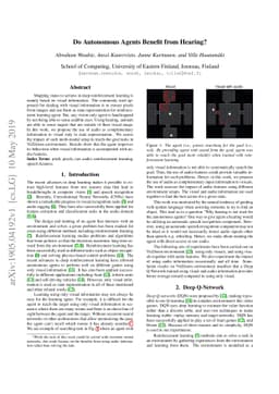 Do Autonomous Agents Benefit from Hearing?