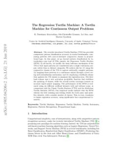 The Regression Tsetlin Machine: A Tsetlin Machine for Continuous Output
  Problems