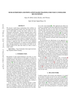 Semi-supervised and Population Based Training for Voice Commands
  Recognition