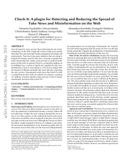 Check-It: A Plugin for Detecting and Reducing the Spread of Fake News
  and Misinformation on the Web