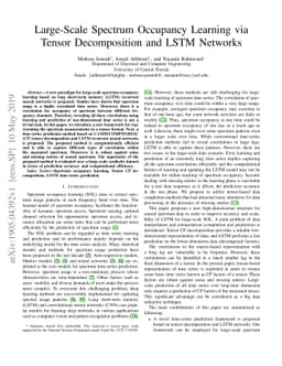 Large-Scale Spectrum Occupancy Learning via Tensor Decomposition and
  LSTM Networks