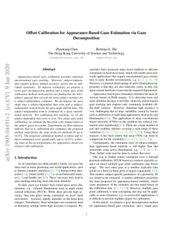Offset Calibration for Appearance-Based Gaze Estimation via Gaze
  Decomposition