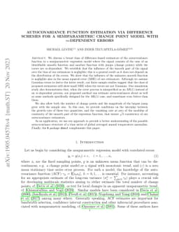 ACF estimation via difference schemes for a semiparametric model with
  m-dependent errors