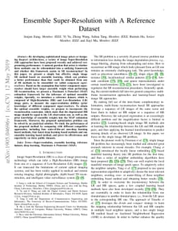 Ensemble Super-Resolution with A Reference Dataset