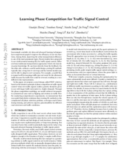 Learning Phase Competition for Traffic Signal Control
