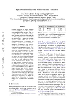 Synchronous Bidirectional Neural Machine Translation