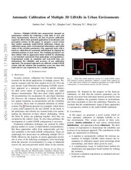 Automatic Calibration of Multiple 3D LiDARs in Urban Environments